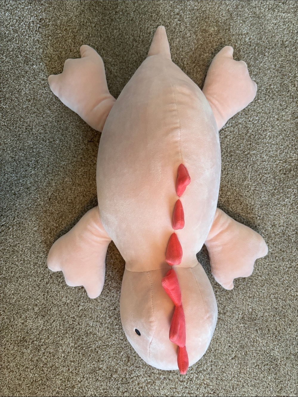 Pillowfort Pink Plush Dinosaur Stuffed Animal with Coral Spines